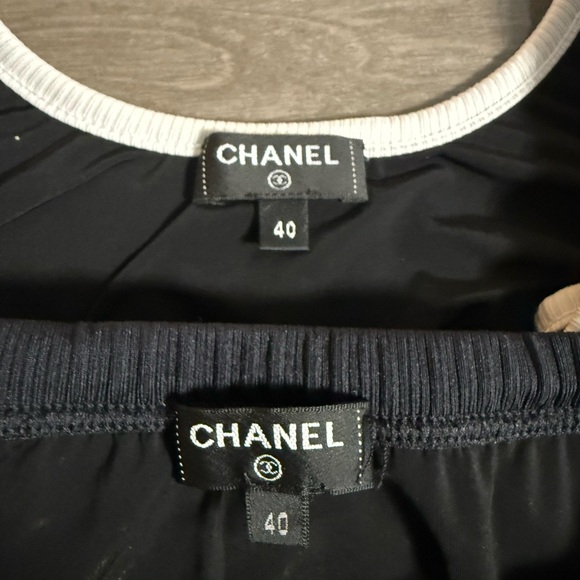 CHANEL 22S BLACK ECRU TWO PIECE
SWIMSUIT JEWELED - Picture 7 of 11